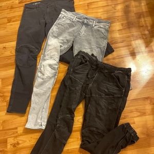 Lot of 3 GStar Raw skinny men jeans sz34/32